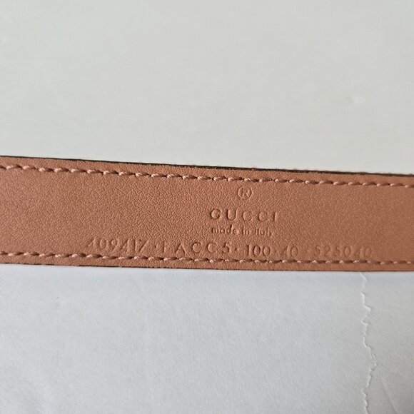 NEW Gucci Marmont GG supreme pink leather thin belt - size 100-40 - Picture 7 of 7